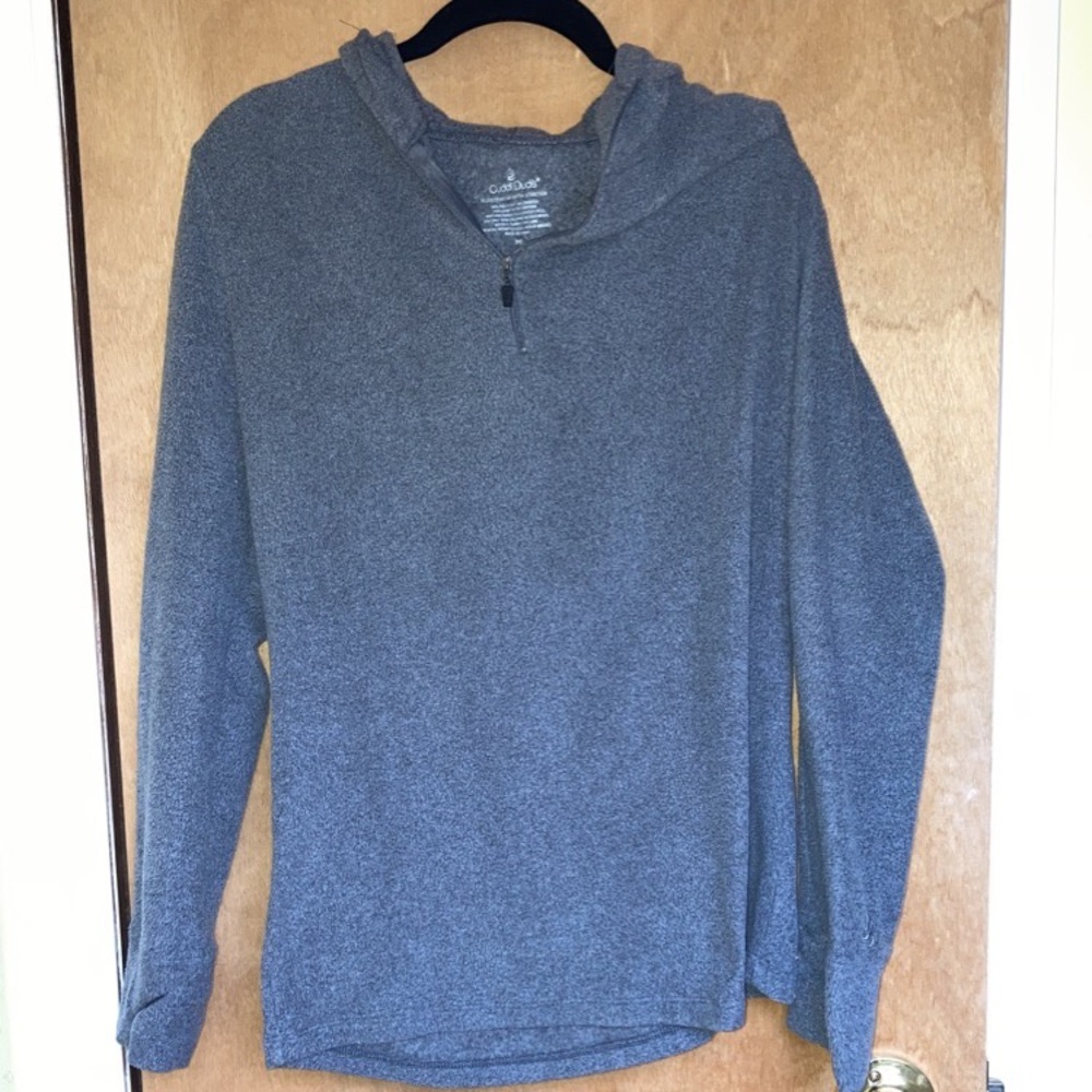 fleece quarter zip hoodie